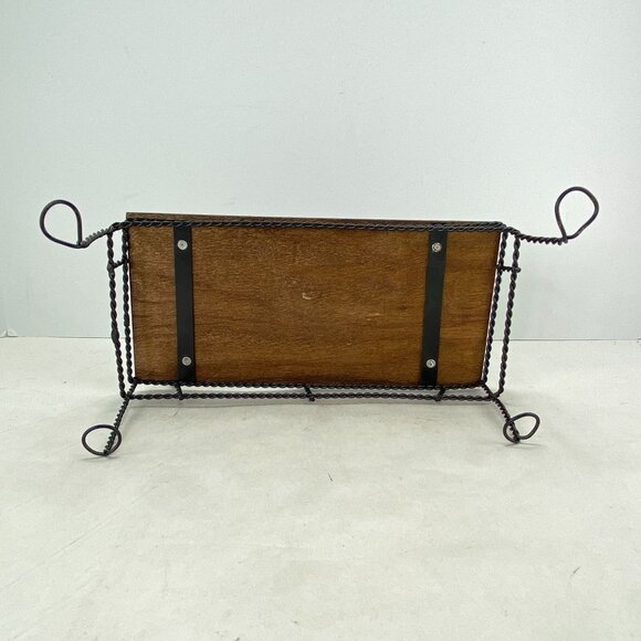 Vintage Wire and Wood Heart Design Bench Doll Display - Picture 7 of 11